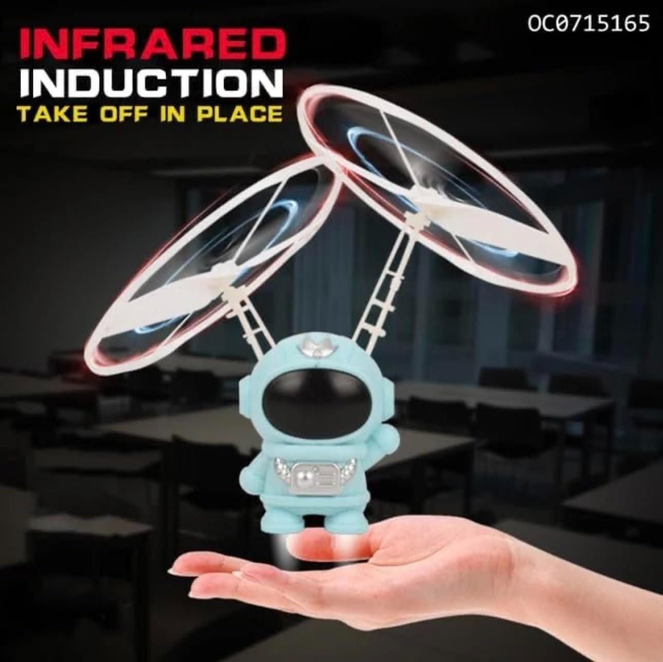 Flying Spaceman Toy for Kids with LED Lights and USB Rechargeable Feature