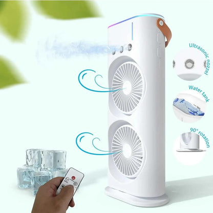 Double Ended Spray Fan – Rechargeable Cooling Mist Fan for Summer
