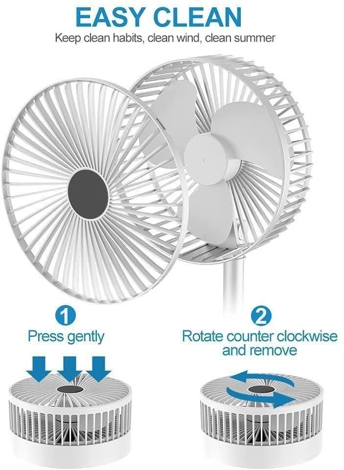 Powerful Rechargeable High Speed Table Desk Fan – USB Portable & Silent