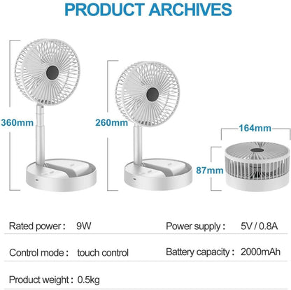 Powerful Rechargeable High Speed Table Desk Fan – USB Portable & Silent