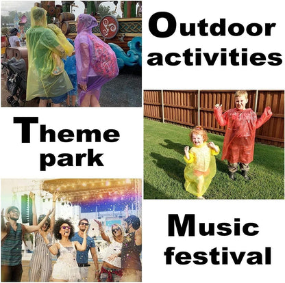 FULLY Reusable Wallet Rain Card Rain Coat (Set of 5) Multicolour