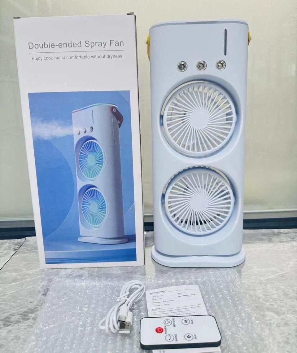 Double Ended Spray Fan – Rechargeable Cooling Mist Fan for Summer