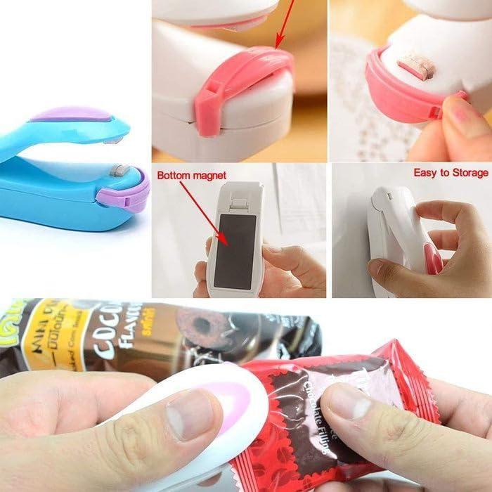 Portable Mini Sealing Machine – USB Rechargeable, Battery Operated, Magnetic Back, 2-in-1 Heat Sealer & Cutter