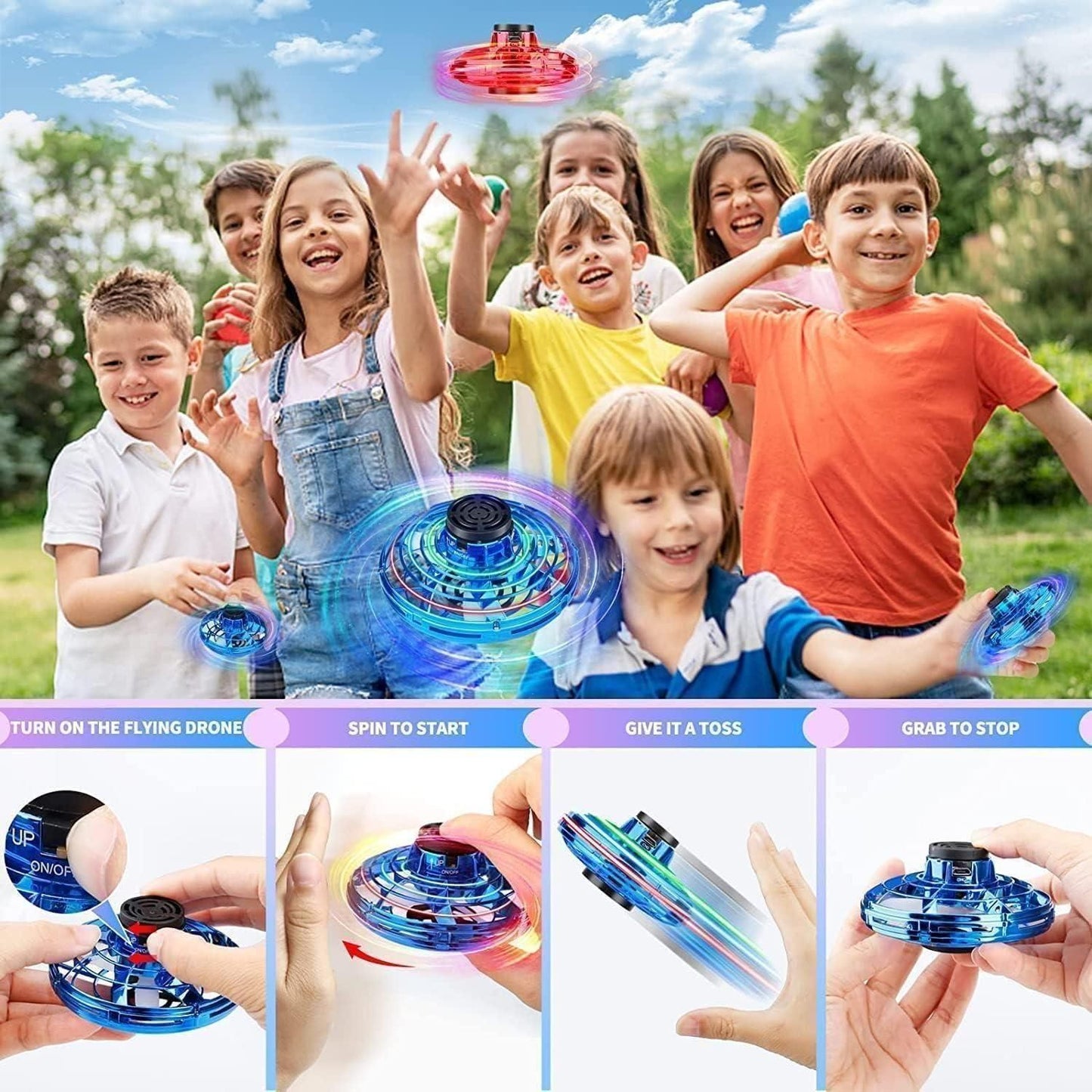 Magic Flying U.F.O Spinner Toy – Flying LED Ball for Kids
